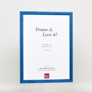 Efektný drevený rám profil 89 modrý 25x80 cm normálne sklo