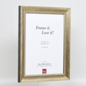 Efektný rám z masívneho dreva profil 28 zlatý 25x80 cm antireflexné sklo
