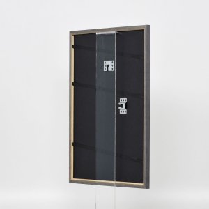 Efekt rám z masívneho dreva profil 25 orechová hnedá 29,7x42 cm číre sklo