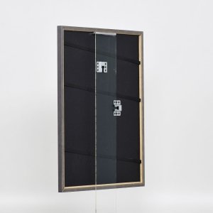 Efekt rám z masívneho dreva profil 25 orechová hnedá 29,7x42 cm číre sklo