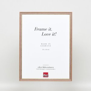 Efekt rám z masívneho dreva profil 25 orechová hnedá 29,7x42 cm číre sklo