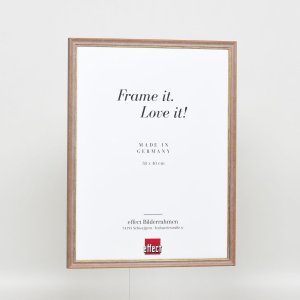 Efekt rám z masívneho dreva profil 25 orechová hnedá 29,7x42 cm číre sklo