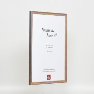 Efekt rám z masívneho dreva profil 25 orechová hnedá 29,7x42 cm číre sklo