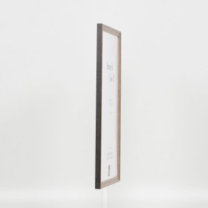 Efekt rám z masívneho dreva profil 25 orechová hnedá 29,7x42 cm číre sklo