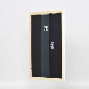 Efektný drevený rám profil 2210 biely 30x30 cm antireflexné sklo