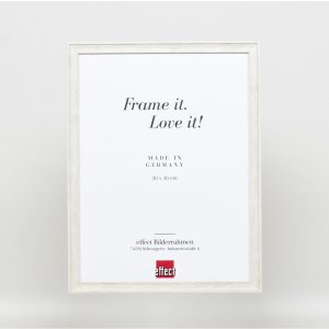 Efektný drevený rám profil 2070 antireflexné sklo 30x30 cm biely