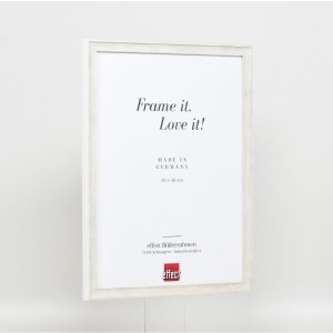 Efektný drevený rám profil 2070 antireflexné sklo 30x30 cm biely