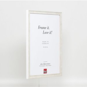 Efektný drevený rám profil 2070 antireflexné sklo 30x30 cm biely