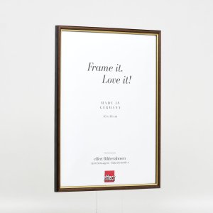 Efekt drevený rám profil 23 orechová hnedá 30x45 cm číre sklo