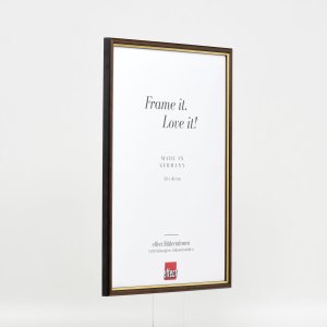 Efekt drevený rám profil 23 orechová hnedá 30x45 cm číre sklo