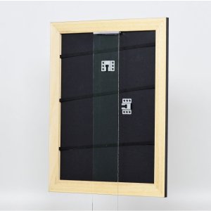 Efekt rám z masívneho dreva profil 30 čierny 30x45 cm antireflexné sklo