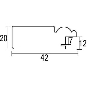 Efektný rám na obrazy z masívneho dreva 2240 biely 30,5x91,5 cm normálne sklo