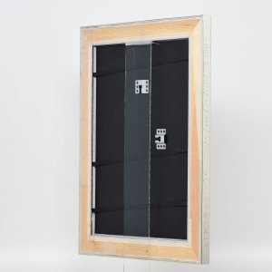 Efektný drevený rám profil 95 strieborný 30,5x91,5 cm antireflexné sklo