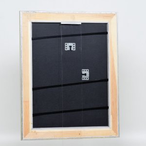 Efektný drevený rám profil 95 strieborný 30,5x91,5 cm antireflexné sklo