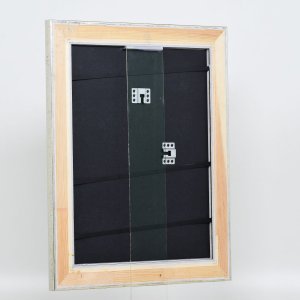 Efektný drevený rám profil 95 strieborný 30,5x91,5 cm antireflexné sklo