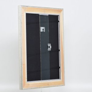 Efektný drevený rám profil 95 strieborný 30,5x91,5 cm antireflexné sklo