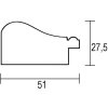 Efektný drevený rám profil 95 strieborný 30,5x91,5 cm antireflexné sklo