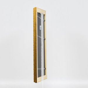 Efekt drevený barokový rám profil 37 starožitné zlato 30,5x91,5 cm múzejné sklo