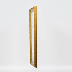 Efekt drevený barokový rám profil 37 starožitné zlato 30,5x91,5 cm múzejné sklo
