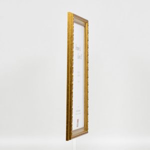 Efekt drevený barokový rám profil 37 starožitné zlato 30,5x91,5 cm múzejné sklo