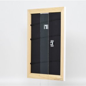 Efekt rám z masívneho dreva profil 30 biely 35x100 cm akrylové sklo