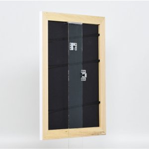 Efekt rám z masívneho dreva profil 30 biely 35x100 cm akrylové sklo