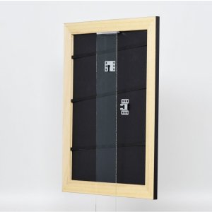 Efekt rám z masívneho dreva profil 30 čierny 35x100 cm múzejné sklo