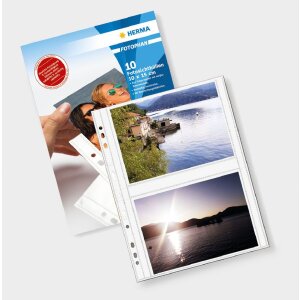 HERMA fotofánové puzdrá 9x13cm vysoké biele 10 puzdier