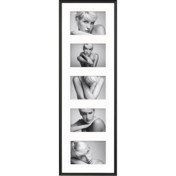 Walther plastový rám GALERIA 5 fotografií 10x15 cm čierny