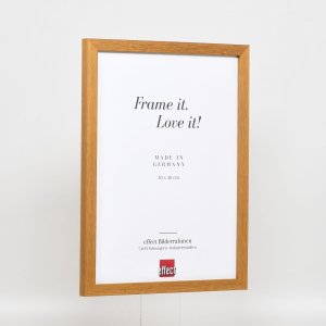 Efektný drevený rám profil 33 dub 40x40 cm antireflexné sklo