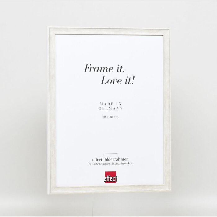 Efekt drevený rám profil 2070 normálne sklo 40x50 cm biely