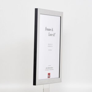 Efektný obrazový rám 2319 strieborný vysoký lesk 40x60 cm múzejné sklo