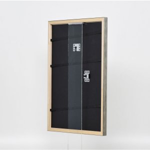 Efektný drevený rám profil 2070 múzejné sklo 50x50 cm strieborný