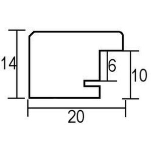 Efekt drevený rám profil 2210 prírodný 59,4x84,1 cm normálne sklo