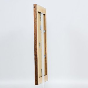 Efektný drevený rám 2400 hnedý 60x60 cm normálne sklo