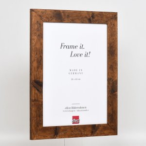 Efektný drevený rám 2400 hnedý 60x60 cm normálne sklo