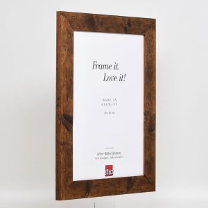 Efektný drevený rám 2400 hnedý 60x60 cm normálne sklo