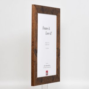 Efektný drevený rám 2400 hnedý 60x60 cm normálne sklo
