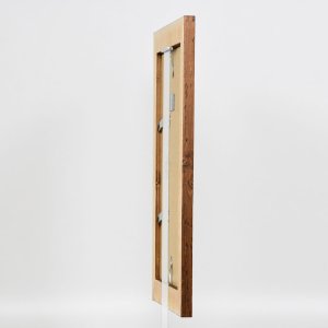 Efektný drevený rám 2400 hnedý 60x60 cm normálne sklo