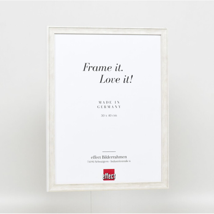 Efekt drevený rám profil 2070 normálne sklo 60x80 cm biely