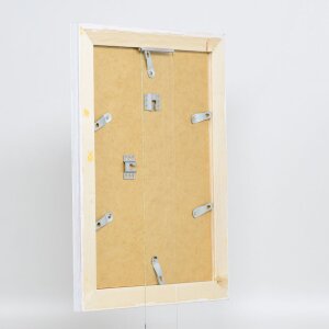 Efektný rám na obrazy z masívneho dreva 2240 biely 61x91,5 cm akrylové sklo