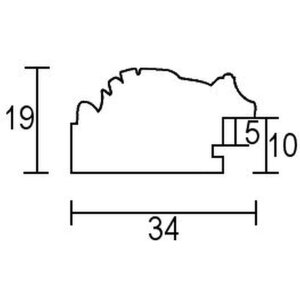 Efektný drevený rám profil 94 zlatý 61x91,5 cm múzejné sklo