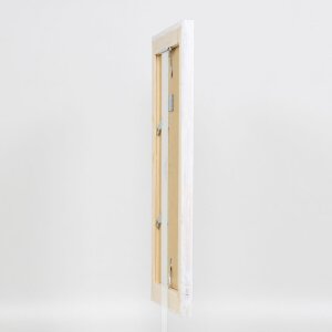 Efektný rám na obrazy z masívneho dreva 2240 biely 62x93 cm múzejné sklo