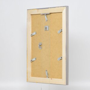 Efektný rám na obrazy z masívneho dreva 2240 sivý 70x70 cm normálne sklo