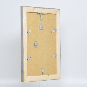 Efektný rám na obrazy z masívneho dreva 2240 sivý 70x70 cm normálne sklo