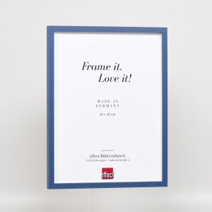 Efektný drevený rám profil 35 modrý 9x13 cm normálne sklo + dištančný rám