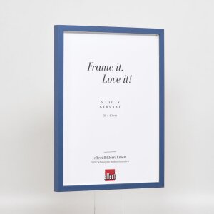 Efektný drevený rám profil 35 modrý 9x13 cm normálne sklo + dištančný rám