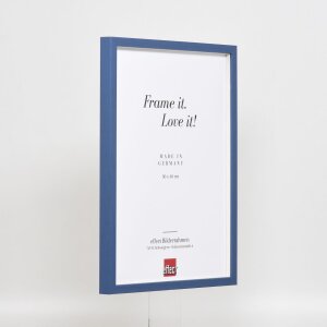 Efektný drevený rám profil 35 modrý 9x13 cm normálne sklo + dištančný rám