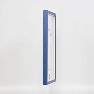 Efektný drevený rám profil 35 modrý 9x13 cm normálne sklo + dištančný rám