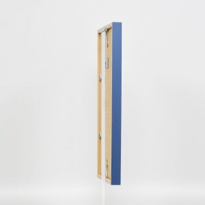 Efektný drevený rám profil 35 modrý 9x13 cm normálne sklo + dištančný rám